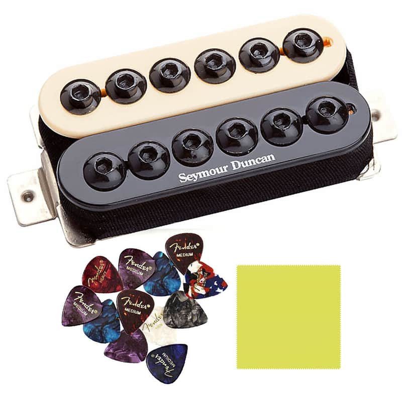Mint Seymour Duncan SH-8b Invader Reverse Zebra Pickup Bundle w/ 12x Picks and Liq... image 1
