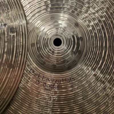 Tris Imboden's, Chicago, Paiste - 13" Signature Dark Energy, Mark 1 Hats, Hi Hats Pair, 748g, 1194g 2000s image 5