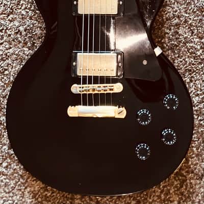 2008 Gibson Les Paul Studio black and gold electric guitar made in the usa Hardshell case image 7