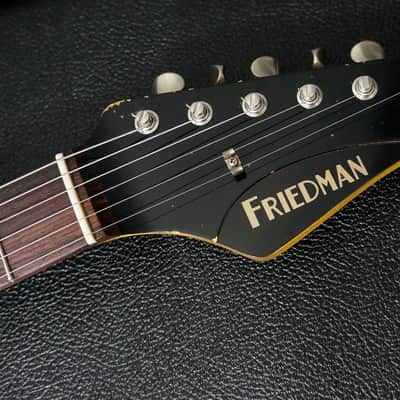 Friedman USA Custom Shop Vintage S Guitar in Black with Gold Stars image 10