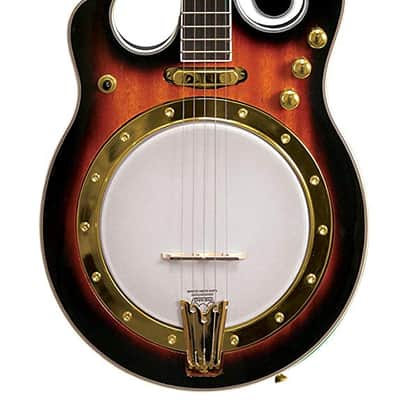 Gold Tone EBM-5/L Solid Body Maple Top & Neck F-Style 5-String Electric Banjo For Left Handed Players image 1