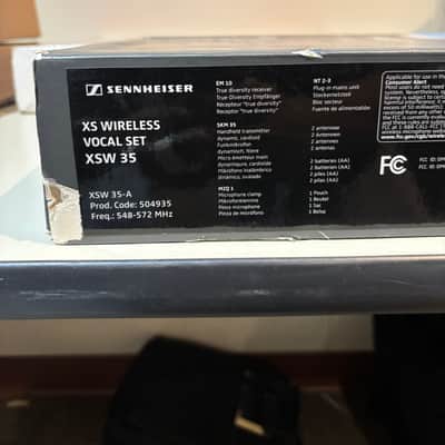 Sennheiser XSW 35 Vocal Set - A Range: 548-572 MHz 2010s - Black image 6