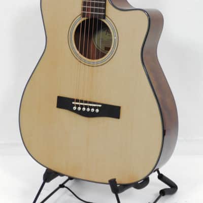 Fender CF140SCE Acoustic Electric Guitar Natural | Reverb