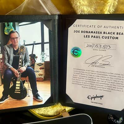 Epiphone Joe Bonamassa Black Beauty Les Paul Custom Outfit 2020 Ebony image 25