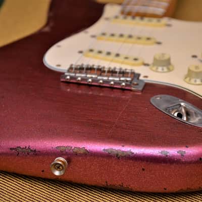 American Fender Stratocaster Custom Pink Sparkle image 12