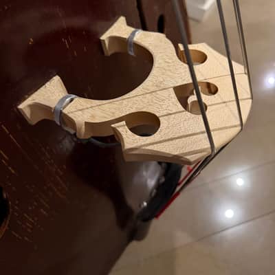 Musima 3/4 double bass mid-80s - Dark red brown image 3