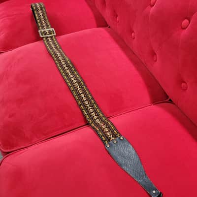 Vintage Ace/Bobby Lee style woven banjo strap - Brown/Multicolor image 9