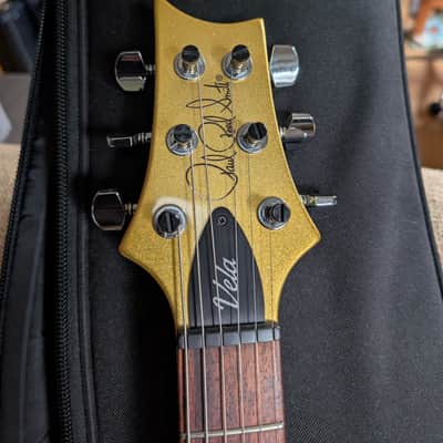 PRS S2 Vela with Dots Inlay 2016 - Egyptian Gold Metallic image 4