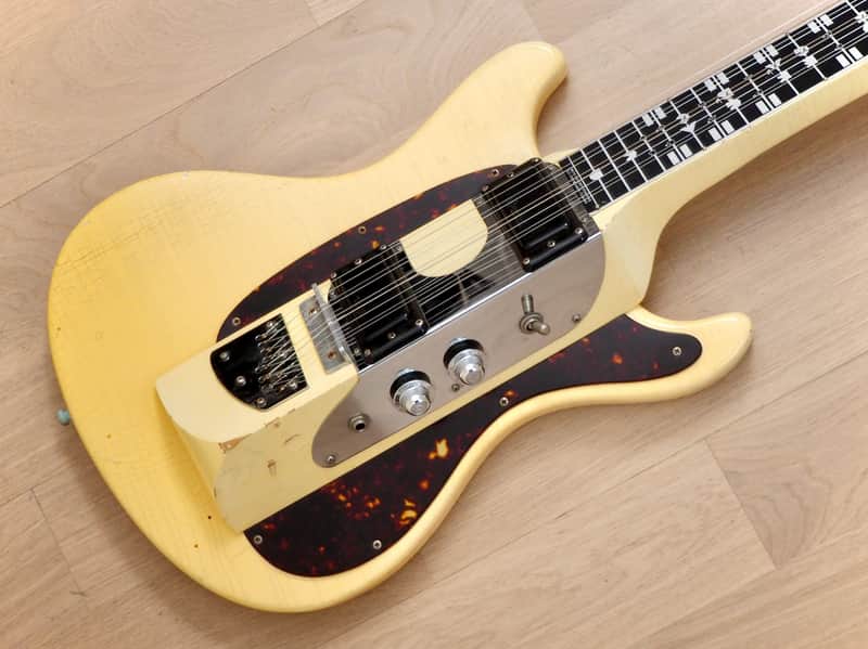 1967 Mosrite Melobar Walt Smith Electric Lap Steel Guitar White, 100% Original w/ Case image 1