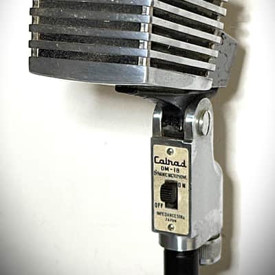 Rare 1960's Calrad DM-18 Dynamic Microphone, works, original element, with stand image 3