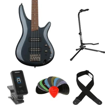 Ibanez Standard SR300E Bass Guitar Essentials Bundle - Iron Pewter image 3