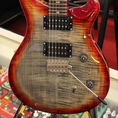 PRS SE Custom 24-08 Electric Guitar Charcoal Cherry Burst w/Gigbag 7lbs 8oz image 2