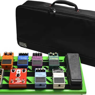 Gator GPB-BAK Aluminum Large Pedalboard, 23.75" x 10.66" w/ Softcase, Screamer Green image 1