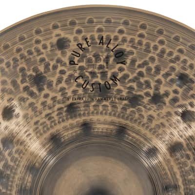 Meinl 18" Pure Alloy Custom PAC18ETHC Extra Thin Hammered Crash image 4