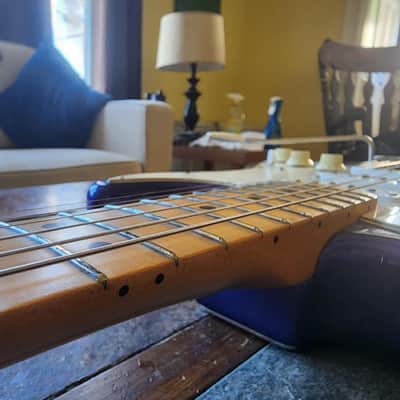 Fender Strat Std MIM SSS 2000 w/bag- blue image 11