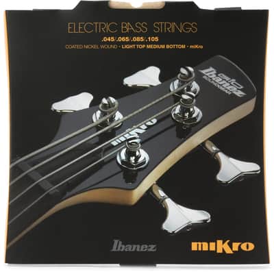 Ibanez IEBS4CMK Nickel-wound miKro Bass Guitar Strings - .045-.105 Light Top/Medium Bottom image 1