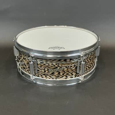 1960s Rogers Luxor Black Onyx Snare Drum 5x14 image 9