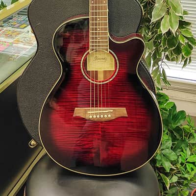 Ibanez AEG240-TRS Thinline Acoustic Electric Guitar w/ Fishman 2014 - Transparent Red Sunburst image 17