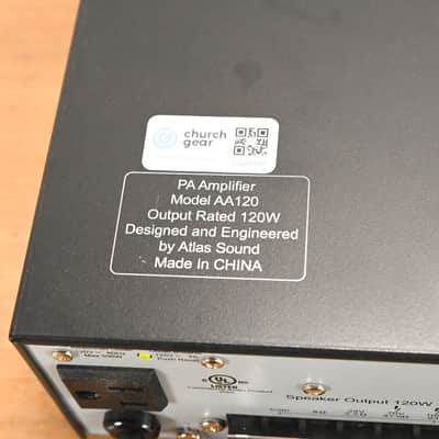 Atlas Sound AA120 6-Channel 120W Mixer Amplifier CG01Y07 image 11