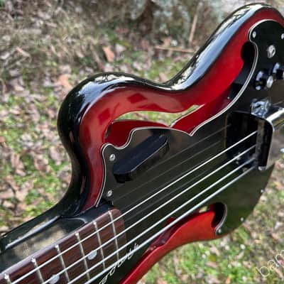 Immagine 1967 Ampeg AEB-1 - Electric Scroll Bass - Black/Red Sunburst - #609 of 750 - OHSC - 10