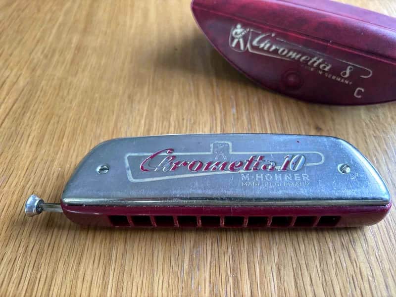 Vintage Hohner Chrometta 10 Chromatic Harmonica in C image 1