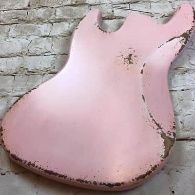 Custom Shop Guitar Relic Aged Nitro Shell Pink Jazz Bass Body MADE TO ORDER image 10