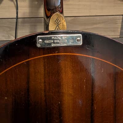 1930s Bacon Banjo Company B&D Tenor Banjo Unsure Of Model Custom Headstock Inlay Plays Excellent image 18
