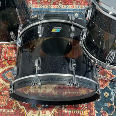Ludwig 50th Anniversary Vistalite 3-Piece Drum Set - Black Sparkle Smoke image 9