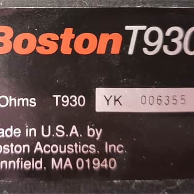Boston Acoustics T930 Floorstanding Tower Speakers in Amazing Condition Seattle Pickup Only image 9
