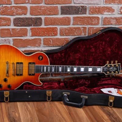 Gibson Custom Art & Historic Les Paul Custom 24 Fret AAA Flame Maple Top Heritage Cherry Sunburst 2003 w/OHSC image 2
