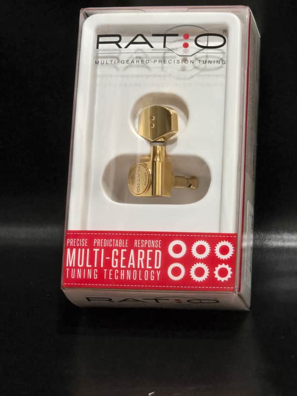 Graph Tech PRN-2411-G0 3+3 Ratio Acoustic Guitar Machine Heads (PRN-2411, 2421, Select Finish and Button Style) image 1