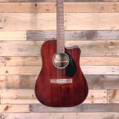 Fender CD-60SCE Acoustic/Electric Guitar Natural w/ Case "Good Condition" image 4