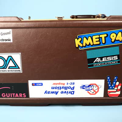 Original Vintage Hardshell Guitar Case Fender 1980s Walnut Elite Stratocaster image 8