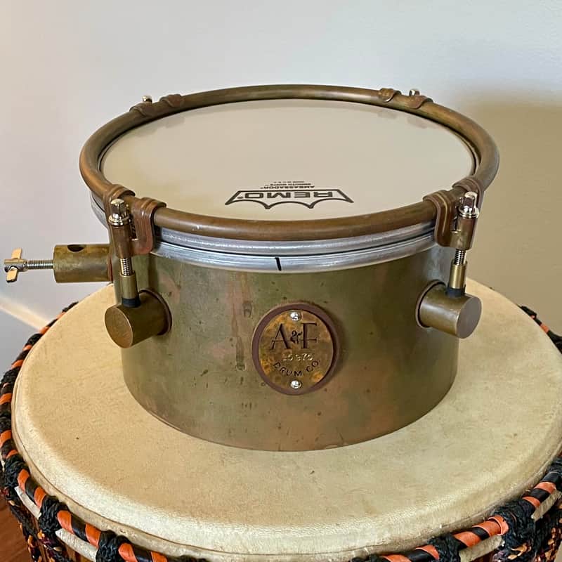 A&F 8” Timbale Snare 2020s - Patina Brass image 1