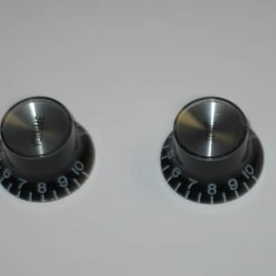 new open package (with packaging)  A+ genuine Gibson knobs: 1 VOLUME & 1 TONE PRMK-010, Top Hat with Silver Reflector (other 2 knobs NOT included) PRMK010 image 12