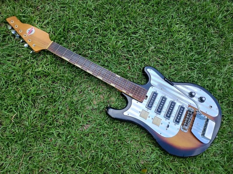 Vintage Mid-1960's Teisco Del Rey Model ET-440  - Sunburst - Gig Bag image 1