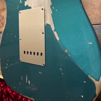 2020 Fender Custom Shop LTD '59 Strat Heavy Relic Aged Sherwood Green w/case image 13