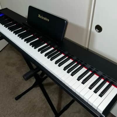 Melentro 88-Key Digital Piano – Includes X-Stand and Pedal – Excellent Condition - Black image 3
