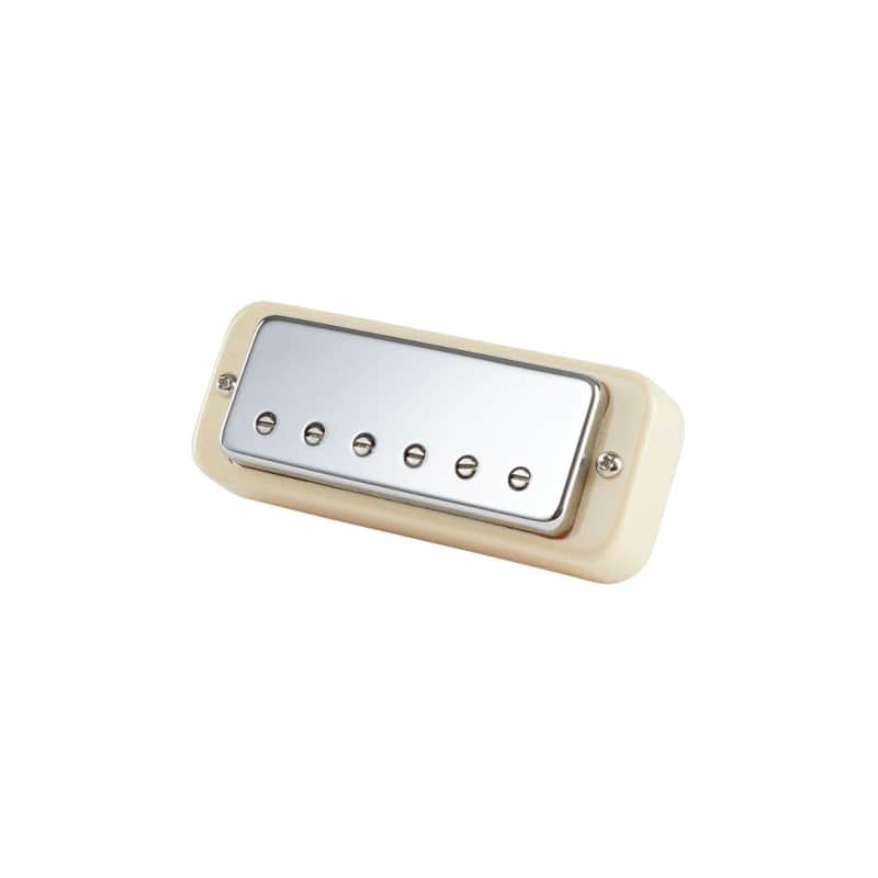 Original Mini-Humbucker Treble, Chrome Cover, 2-Conductor, Potted, Alnico 2, 6.2K Humbucking Pickup image 1