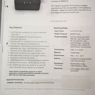Light Rider LR512 USB & WIFI DMX CONTROLLER image 5