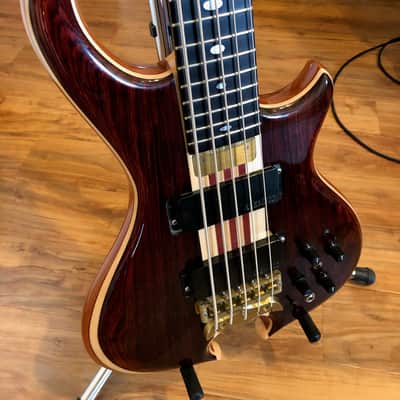 Alembic Mark King Signature Deluxe 5 String Bass w LED's Cocobolo Balance K Omega 2005 image 8