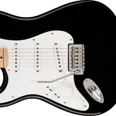 Squier Guitare électrique, SONIC® STRATOCASTER® GAUCHÈRE, Touche en érable, protecteur blanc, couleur noir image 3