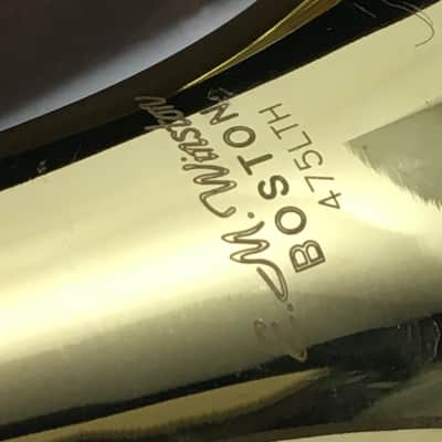 Vintage E.M Winston Brass Trumpet 475LTH Rare Original Band Brass Instrument Boston Massachusetts image 3