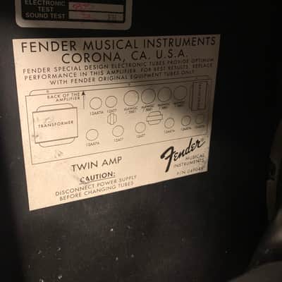 Fender Twin-Amp 2-Channel 100-Watt 2x12" Guitar Combo 1994 - 2001 - Black image 7