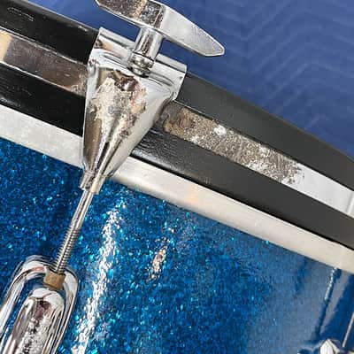 Vintage 1970s Slingerland Modern Solo Outfit No. 2R in Blue Sparkle image 8
