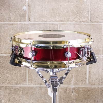 Neil Peart's DW 3.5" x 13" Red Sparkle Lacquer Snare Drum image 2