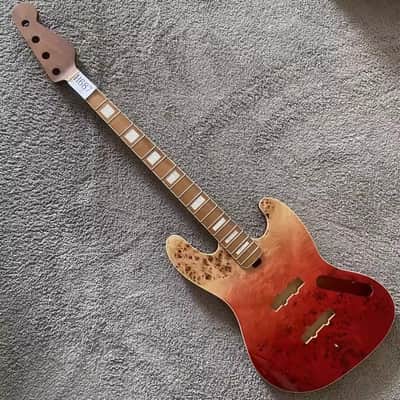 Custom DIY Project 4 String Jazz Bass Style Alder Body, Roasted Maple Neck image 8