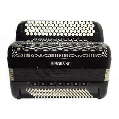 Close to New! Original Borsini Professional 5 Row Button Accordion 120 Bass, made in Italy, C Griff, includes Straps and Case, Top Quality Great Accordion! 2537 image 1