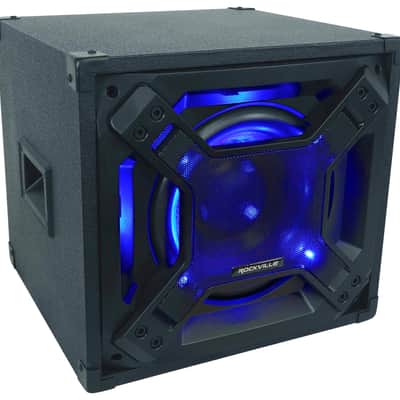 Rockville BASS BLASTER 10 10" 750w Powered Home Audio Subwoofer Theater Sub+LED image 1