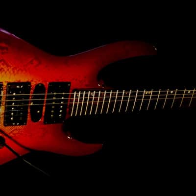 LAG ROCKLINE "Snake" 1990 Snakeskin. Handmade in France. Superstrat. Cool & Unique. image 1